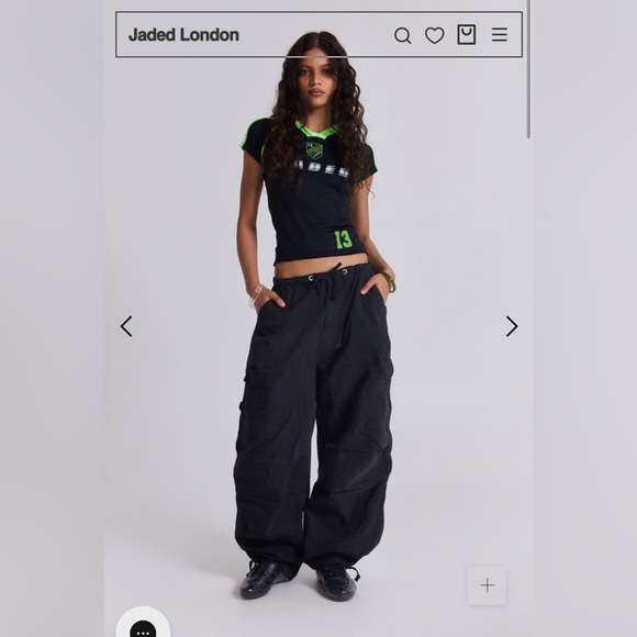Jaded London Pants - Jaded London Parachute Pants